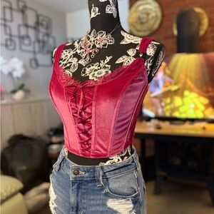 Victoria's Secret Pink Velvet Corset